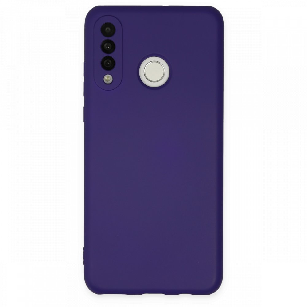 Huawei P30 Lite Kılıf Nano içi Kadife Silikon - Mor Huawei P30 Lite Kılıf Nano içi Kadife Silikon - Mor