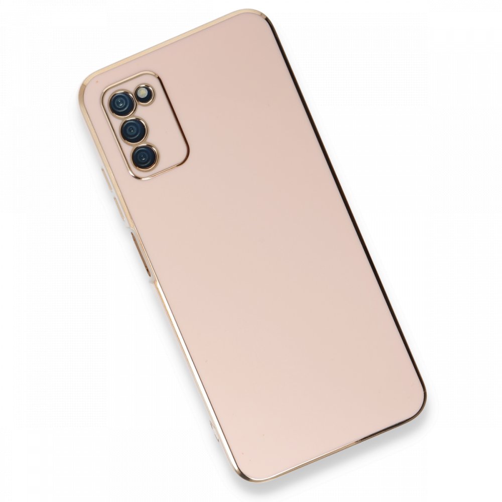  Samsung Galaxy A03S Kılıf Volet Silikon - Pembe