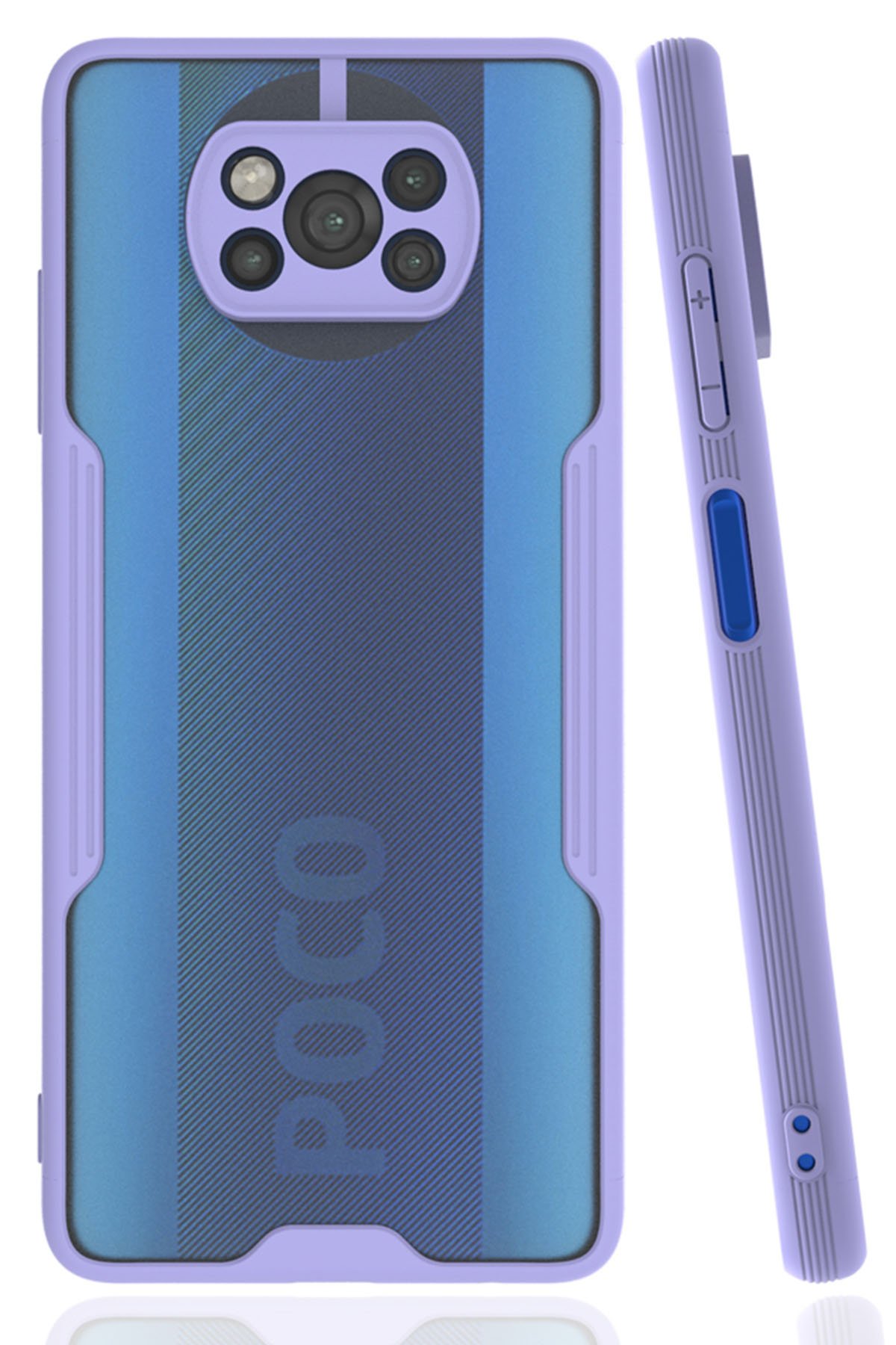 Xiaomi Pocophone X3 Kılıf Platin Silikon - Lila Xiaomi Pocophone X3 Kılıf Platin Silikon - Lila