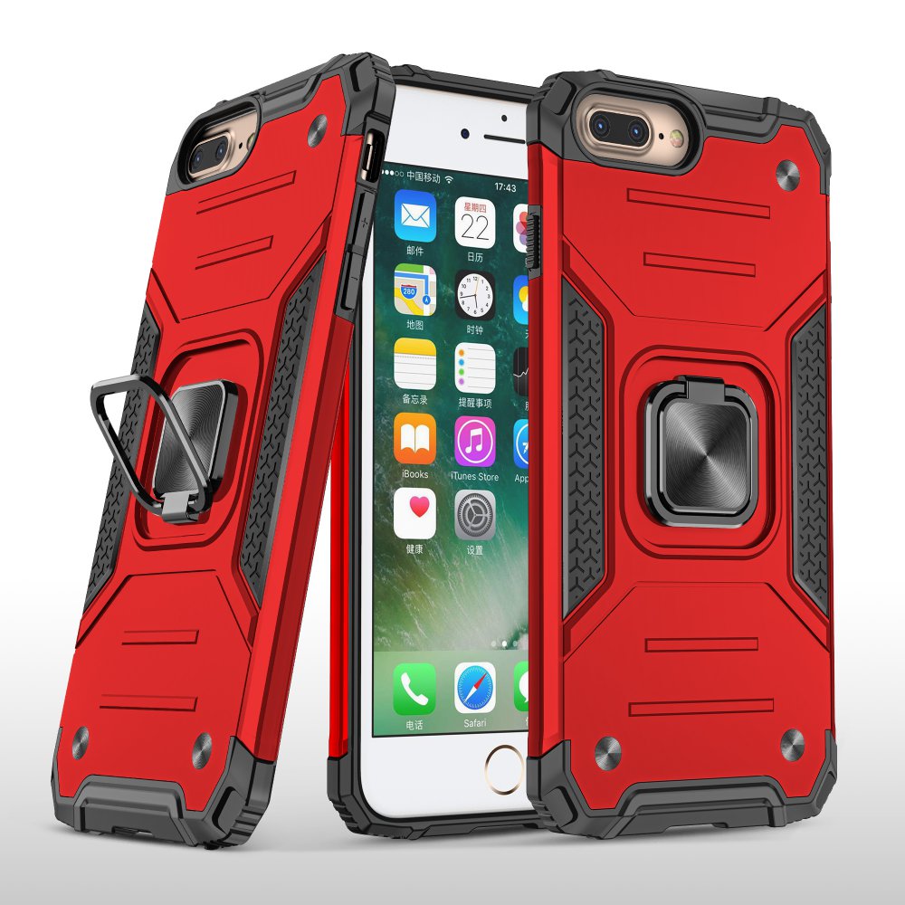 iPhone 8 Plus Kılıf Zegna Yüzüklü Silikon Kapak - Kırmızı iPhone 8 Plus Kılıf Zegna Yüzüklü Silikon Kapak - Kırmızı
