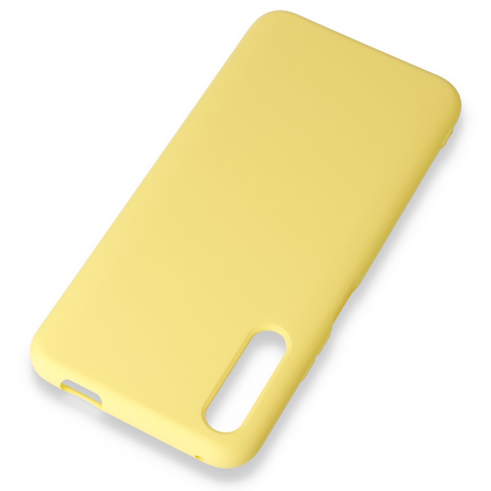 Huawei P Smart Pro / Y9S Kılıf Nano içi Kadife Silikon - Sarı  Huawei P Smart Pro / Y9S Kılıf Nano içi Kadife Silikon - Sarı