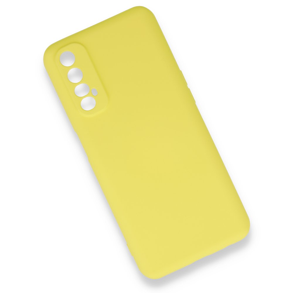 Realme 7 Kılıf Nano içi Kadife Silikon - Sarı Realme 7 Kılıf Nano içi Kadife Silikon - Sarı
