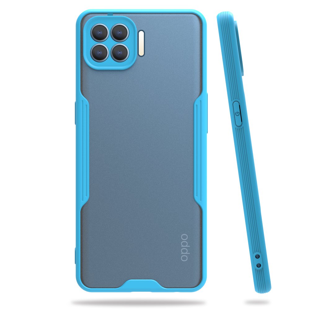  Oppo Reno 4 Lite Kılıf Platin Silikon - Mavi