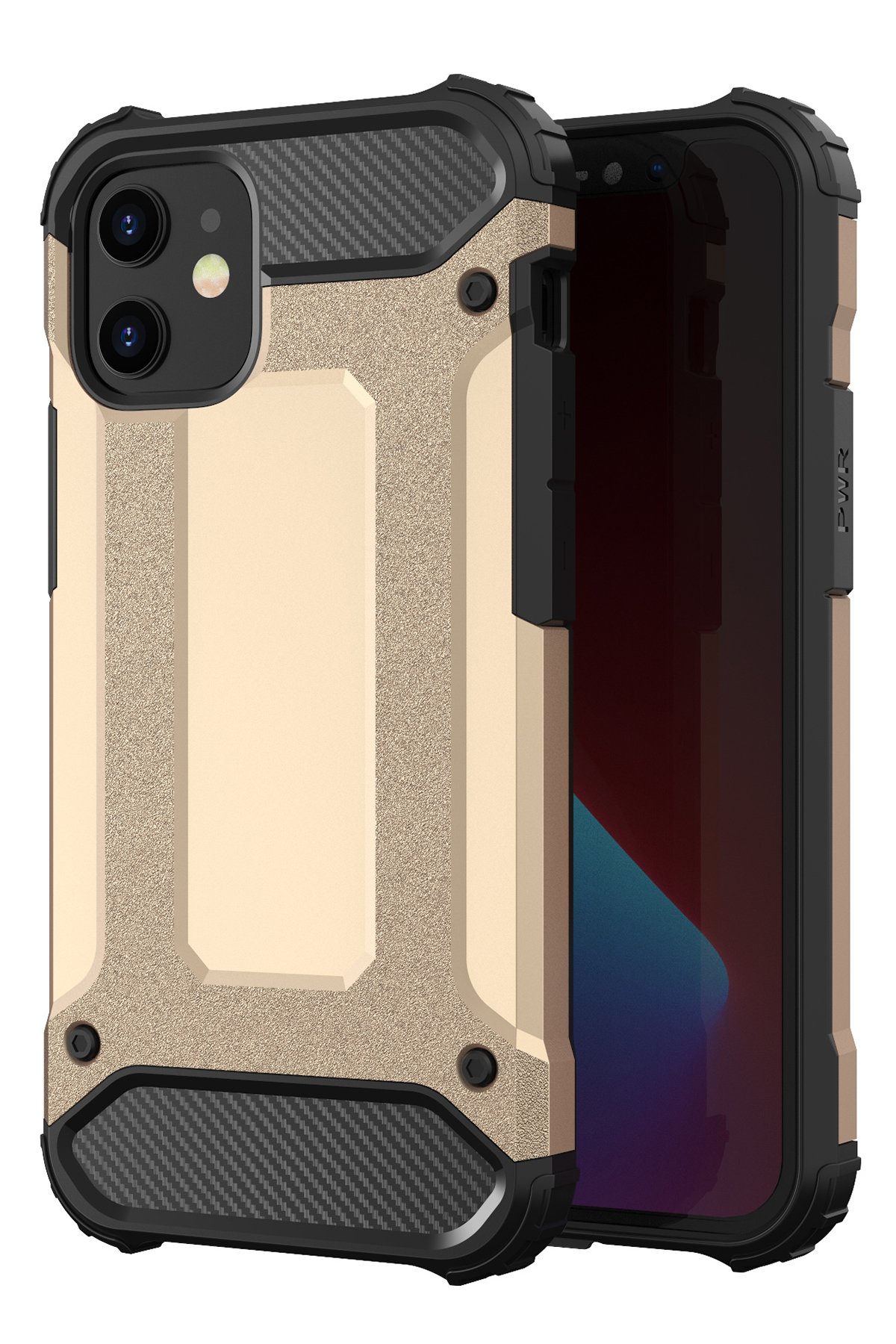  iPhone 12 Mini Kılıf Tank Silikon Kapak - Gold