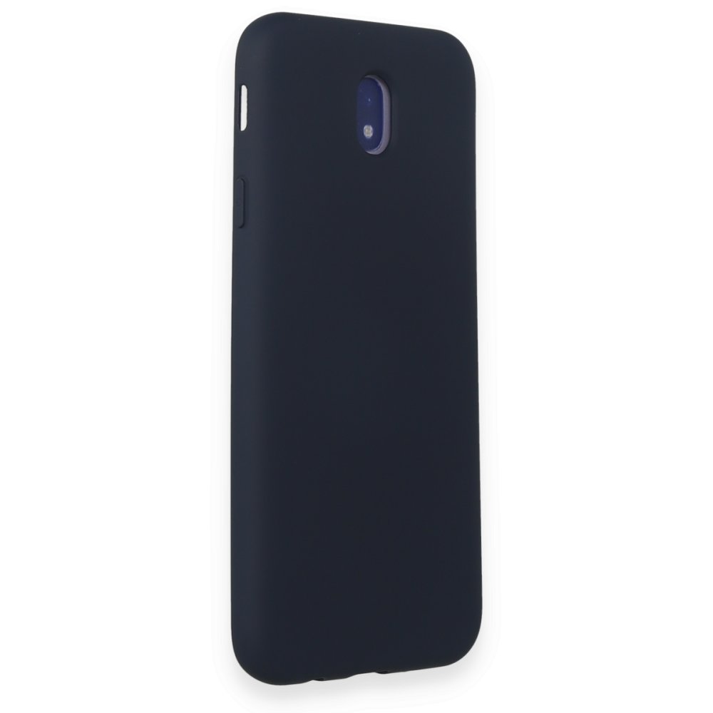  Samsung Galaxy J7 Pro / J730 Kılıf Nano içi Kadife Silikon - Koyu Mavi