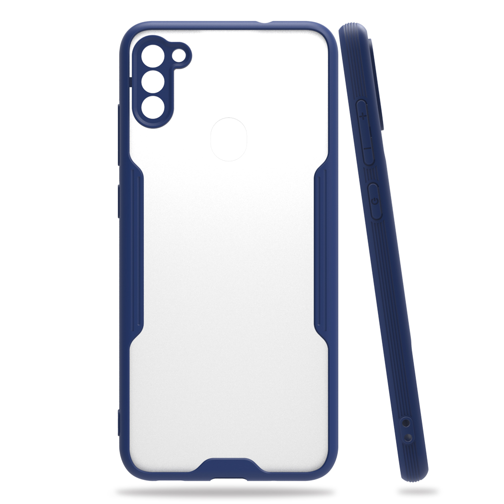  Samsung Galaxy M11 Kılıf Platin Silikon - Lacivert