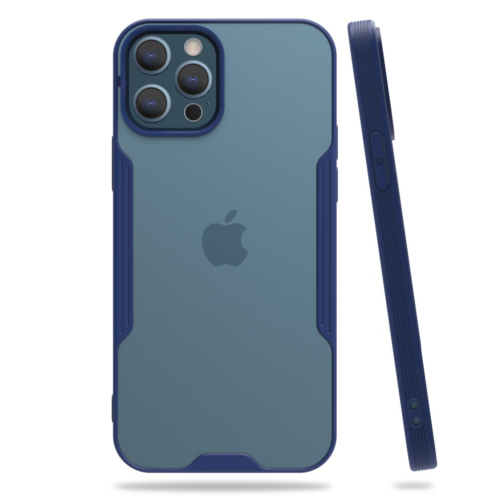  iPhone 12 Pro Max Kılıf Platin Silikon - Lacivert