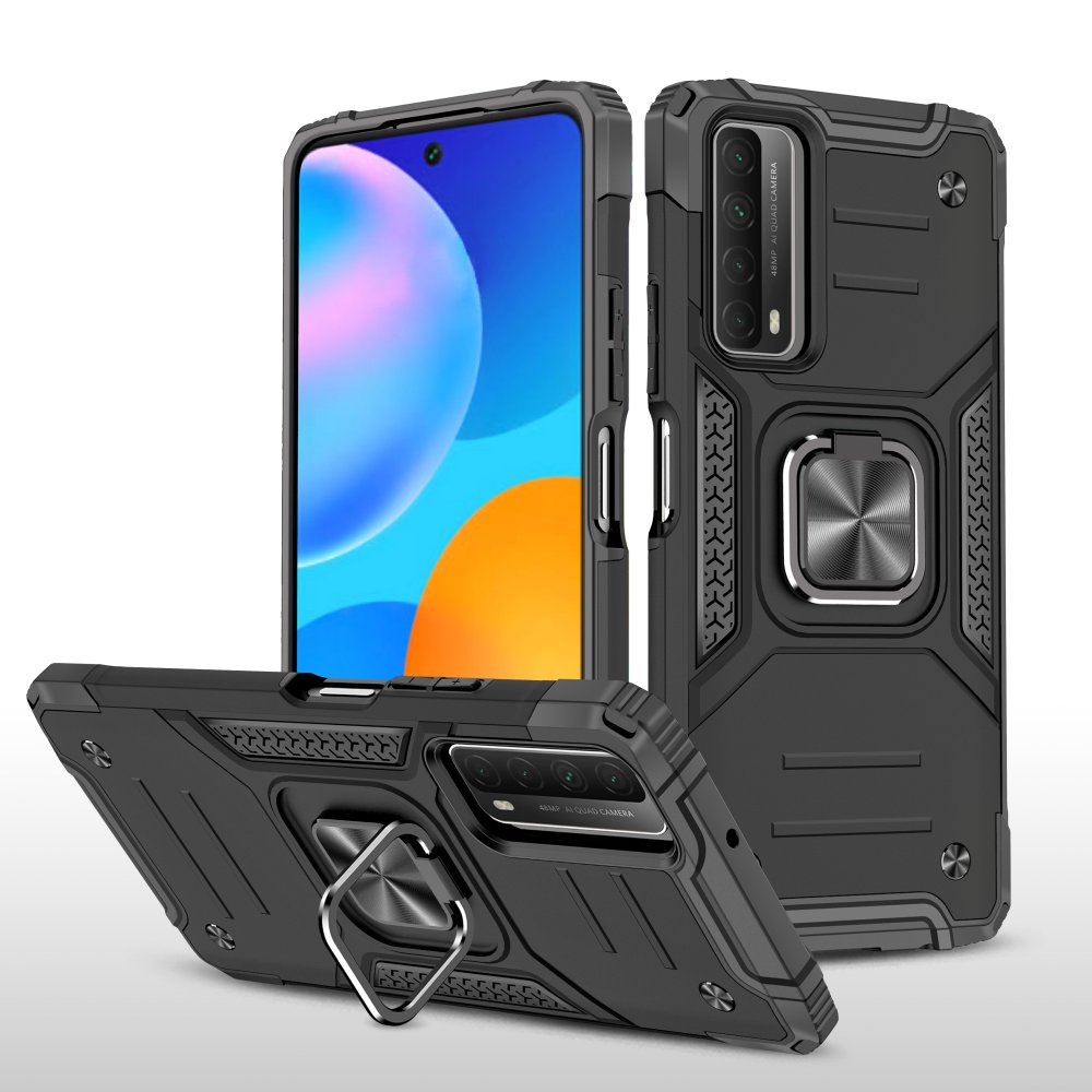 Huawei P Smart 2021 Kılıf Zegna Yüzüklü Silikon Kapak - Siyah  Huawei P Smart 2021 Kılıf Zegna Yüzüklü Silikon Kapak - Siyah