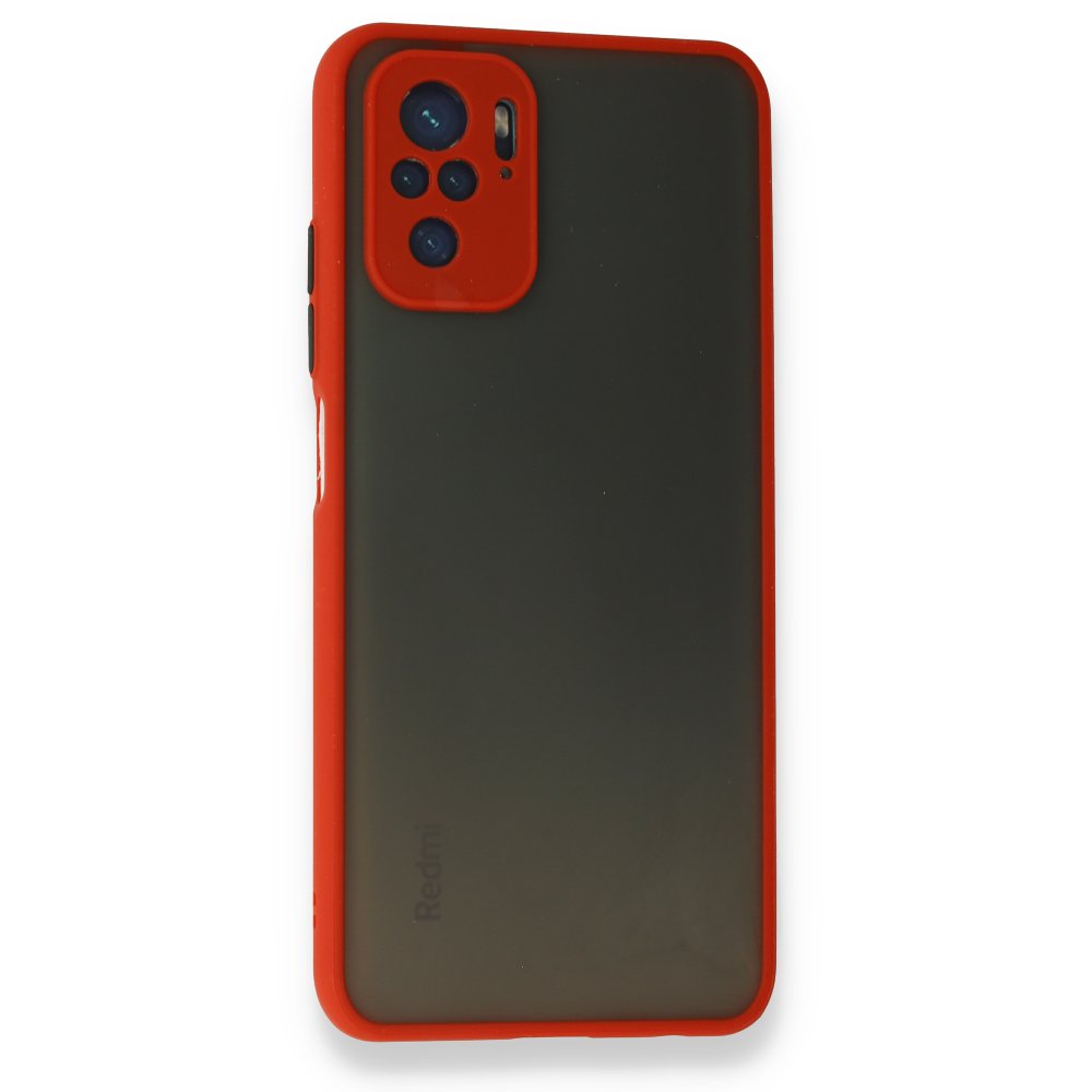 Redmi Note 10S Kılıf Montreal Silikon Kapak - Kırmızı