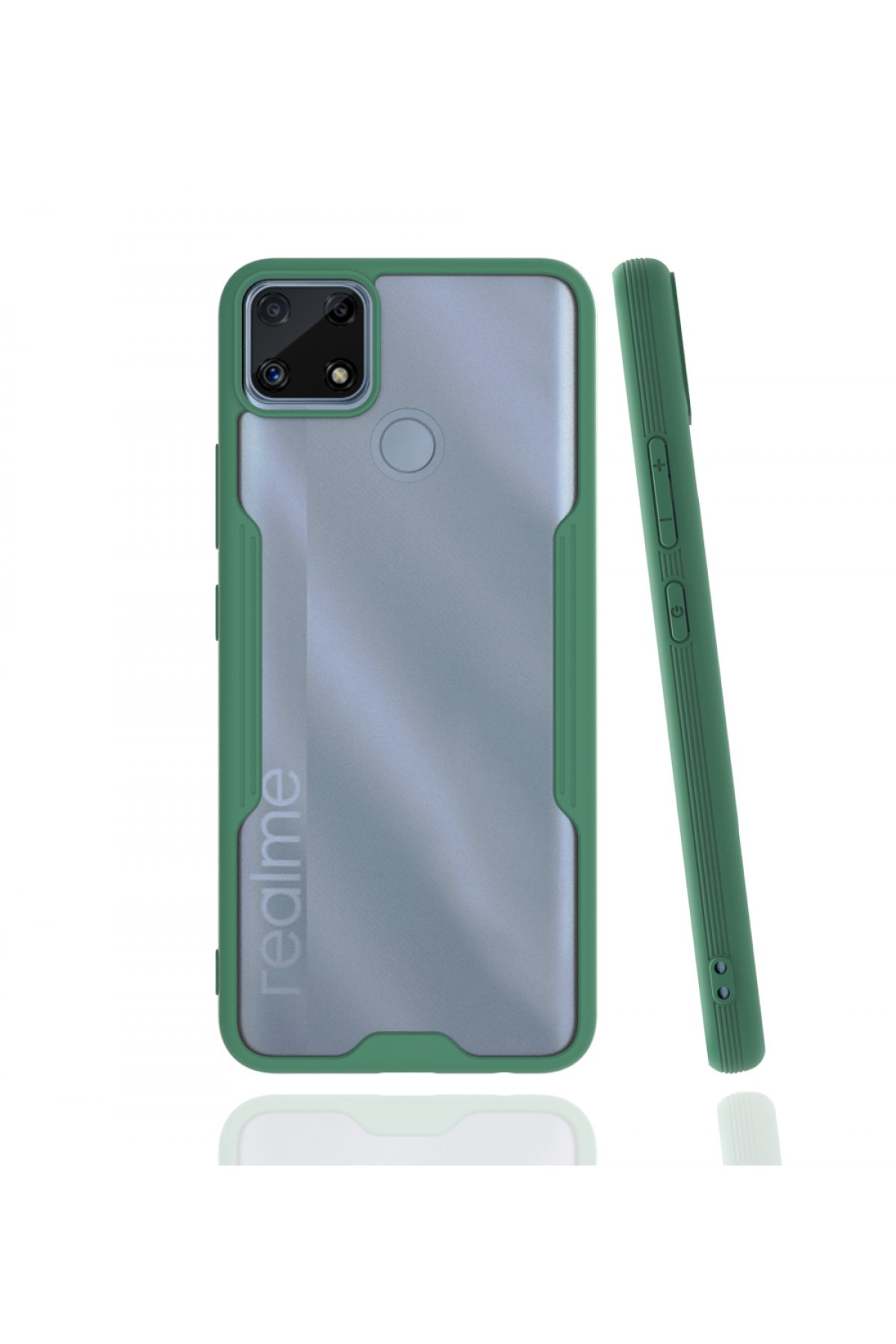  Realme C25s Kılıf Platin Silikon - Yeşil