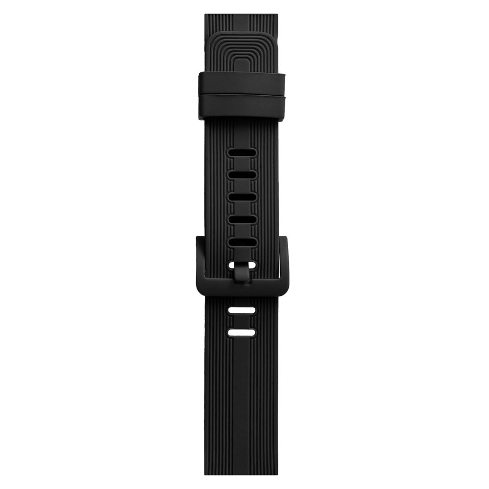 Apple Watch Ultra 49mm KR408 Çizgili Silikon Kordon - Siyah Apple Watch Ultra 49mm KR408 Çizgili Silikon Kordon - Siyah