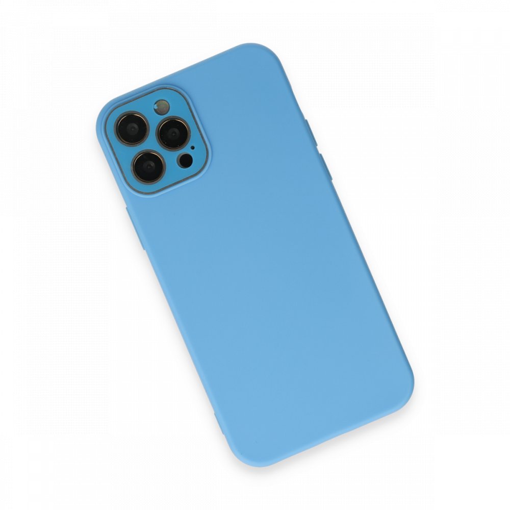 iPhone 12 Pro Kılıf Lansman Glass Kapak - Mavi
