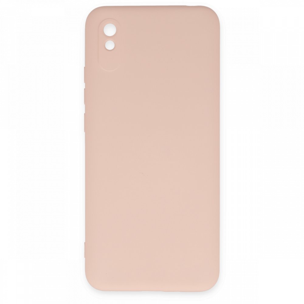 Redmi 9A Kılıf Nano içi Kadife Silikon - Pudra