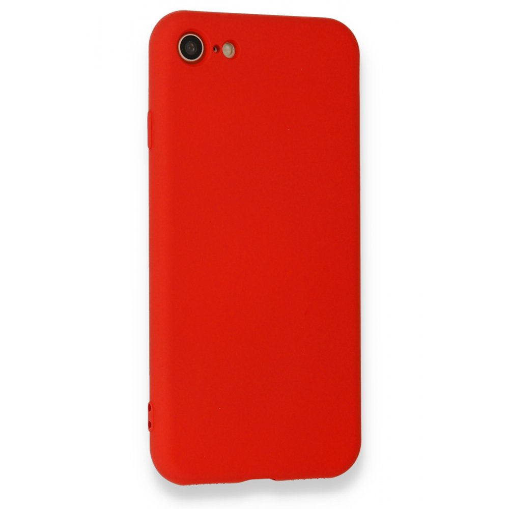 iPhone 8 Kılıf Nano içi Kadife Silikon - Kırmızı  iPhone 8 Kılıf Nano içi Kadife Silikon - Kırmızı