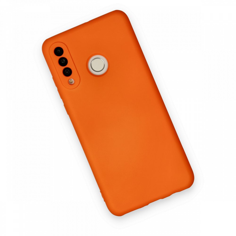 Huawei P30 Lite Kılıf Nano içi Kadife Silikon - Turuncu Huawei P30 Lite Kılıf Nano içi Kadife Silikon - Turuncu
