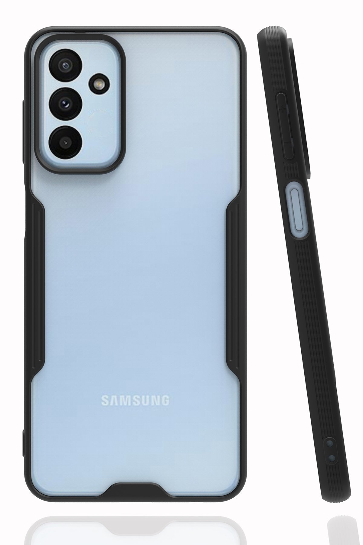  Samsung Galaxy M23 Kılıf Platin Silikon - Siyah