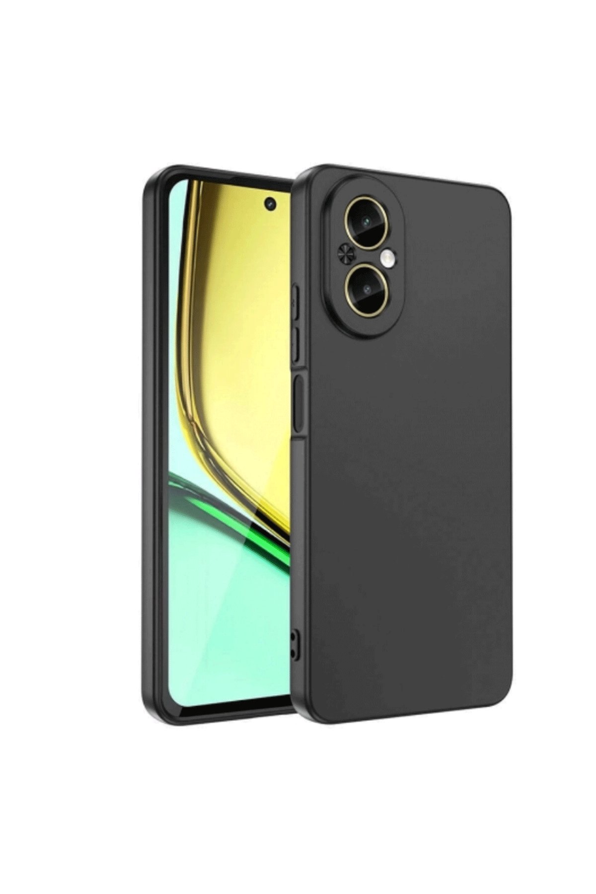 Realme 12 Lite Kılıf First Silikon - Siyah  Realme 12 Lite Kılıf First Silikon - Siyah