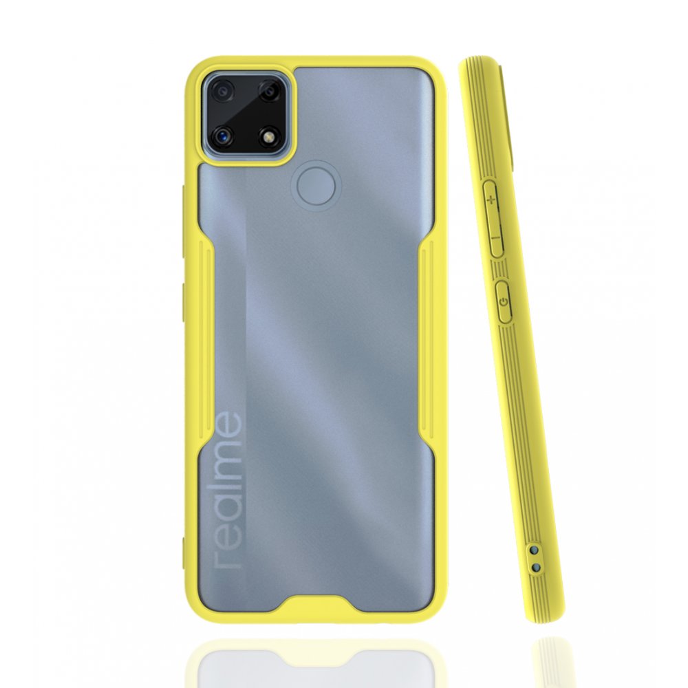  Realme C25s Kılıf Platin Silikon - Sarı