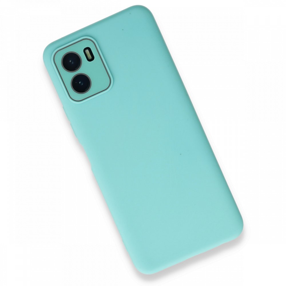 Vivo Y15S Kılıf Lansman Glass Kapak - Turkuaz