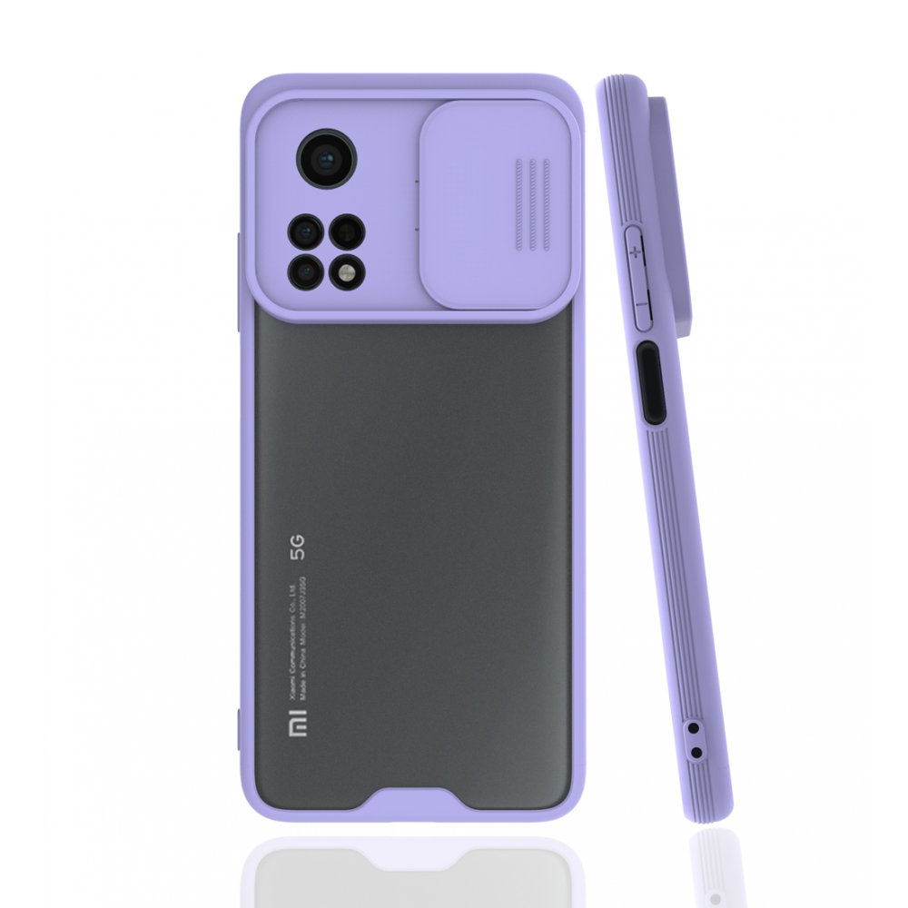  Xiaomi Mi 10T Kılıf Platin Kamera Koruma Silikon - Lila