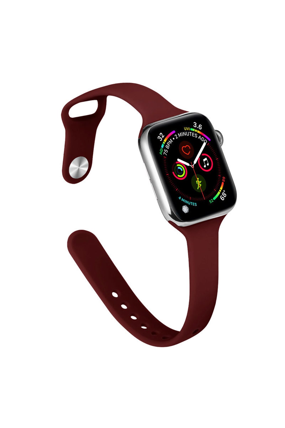  Apple Watch 45mm Klasik Kordon - Bordo