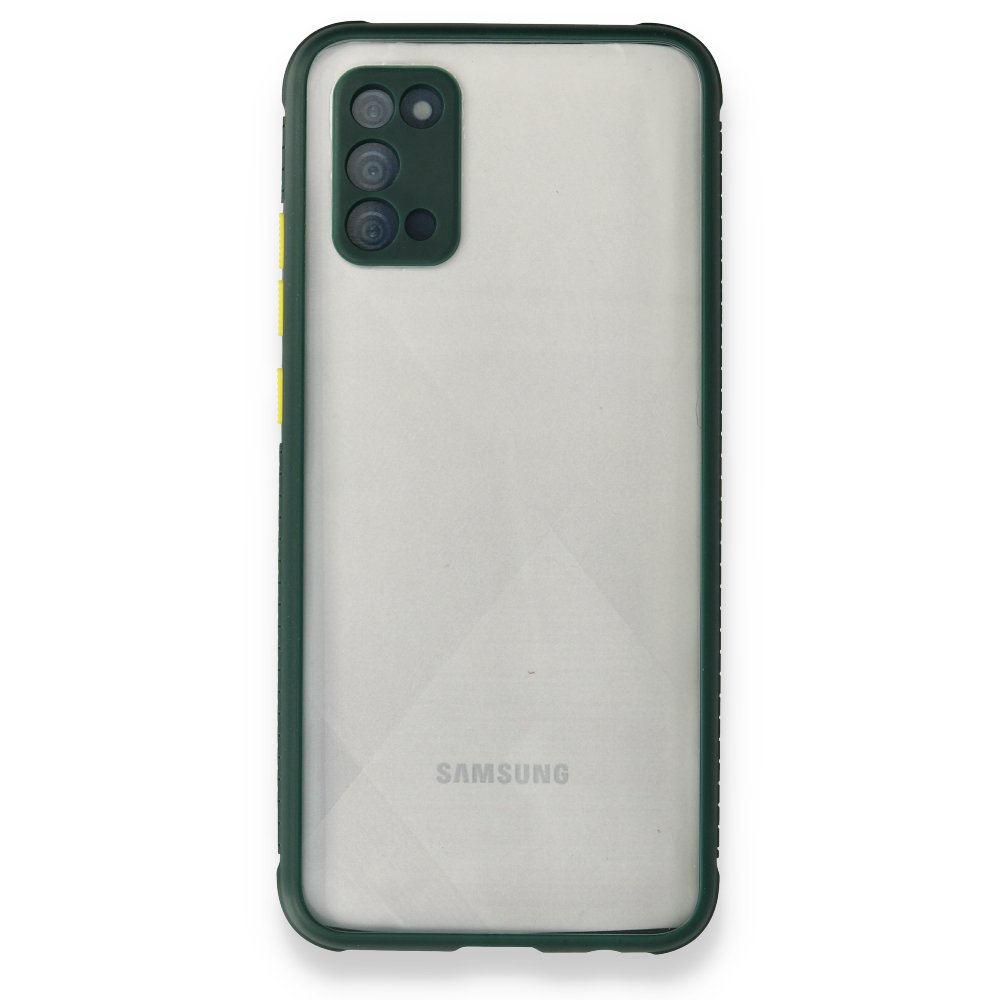  Samsung Galaxy A02S Kılıf Miami Şeffaf Silikon - Koyu Yeşil
