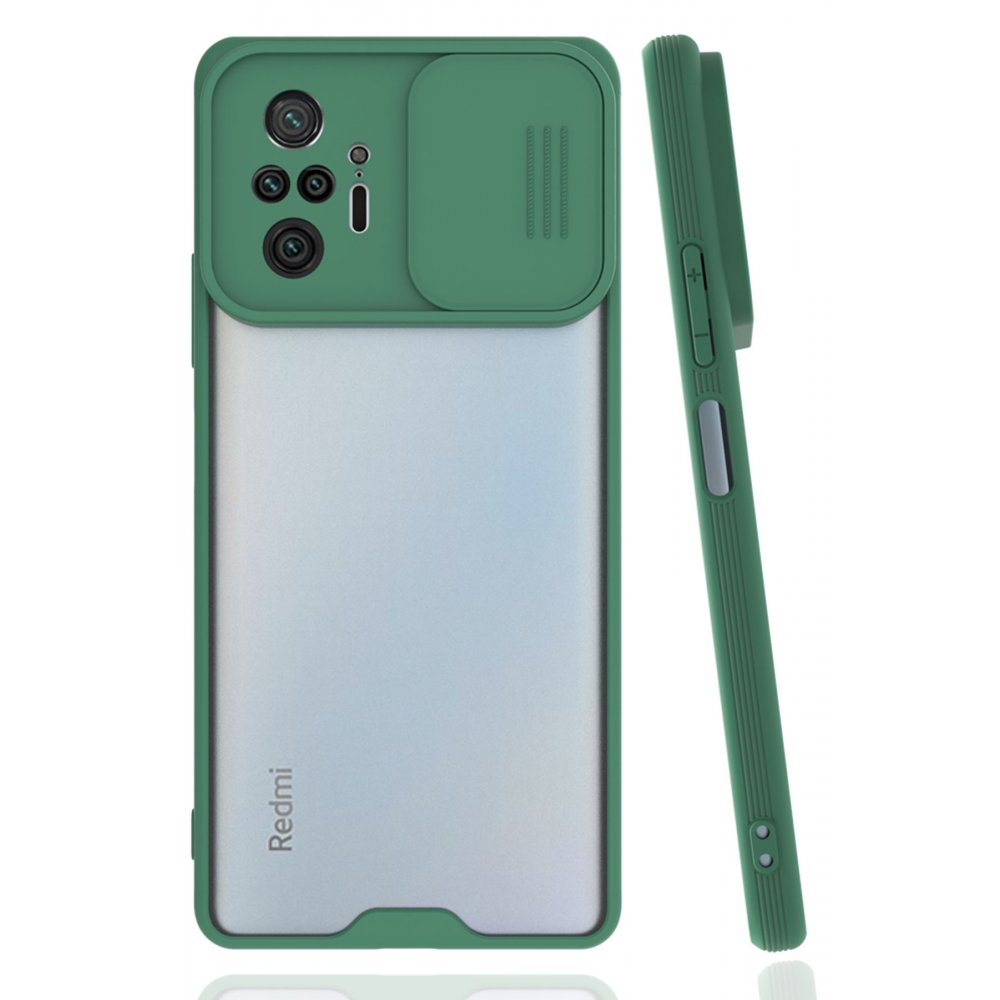 Redmi Note 10 Pro Kılıf Platin Kamera Koruma Silikon - Yeşil