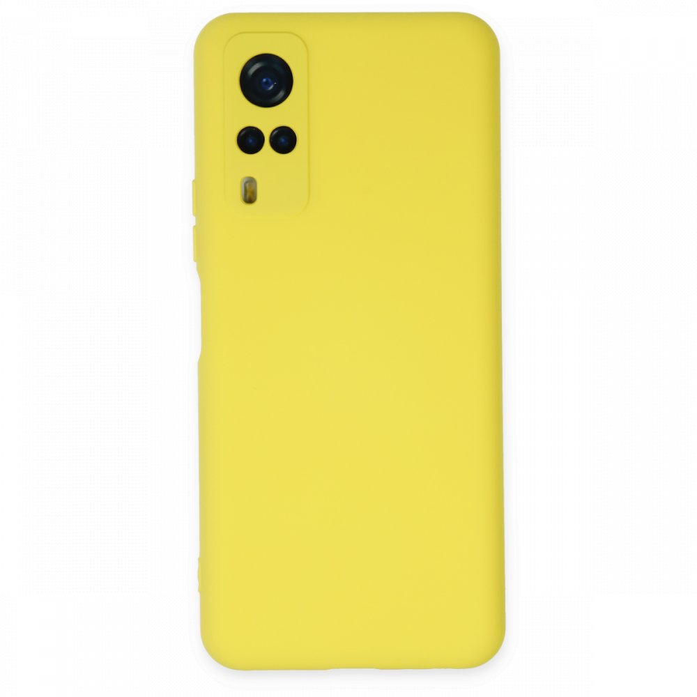  Vivo Y31 2021 Kılıf Nano içi Kadife Silikon - Sarı