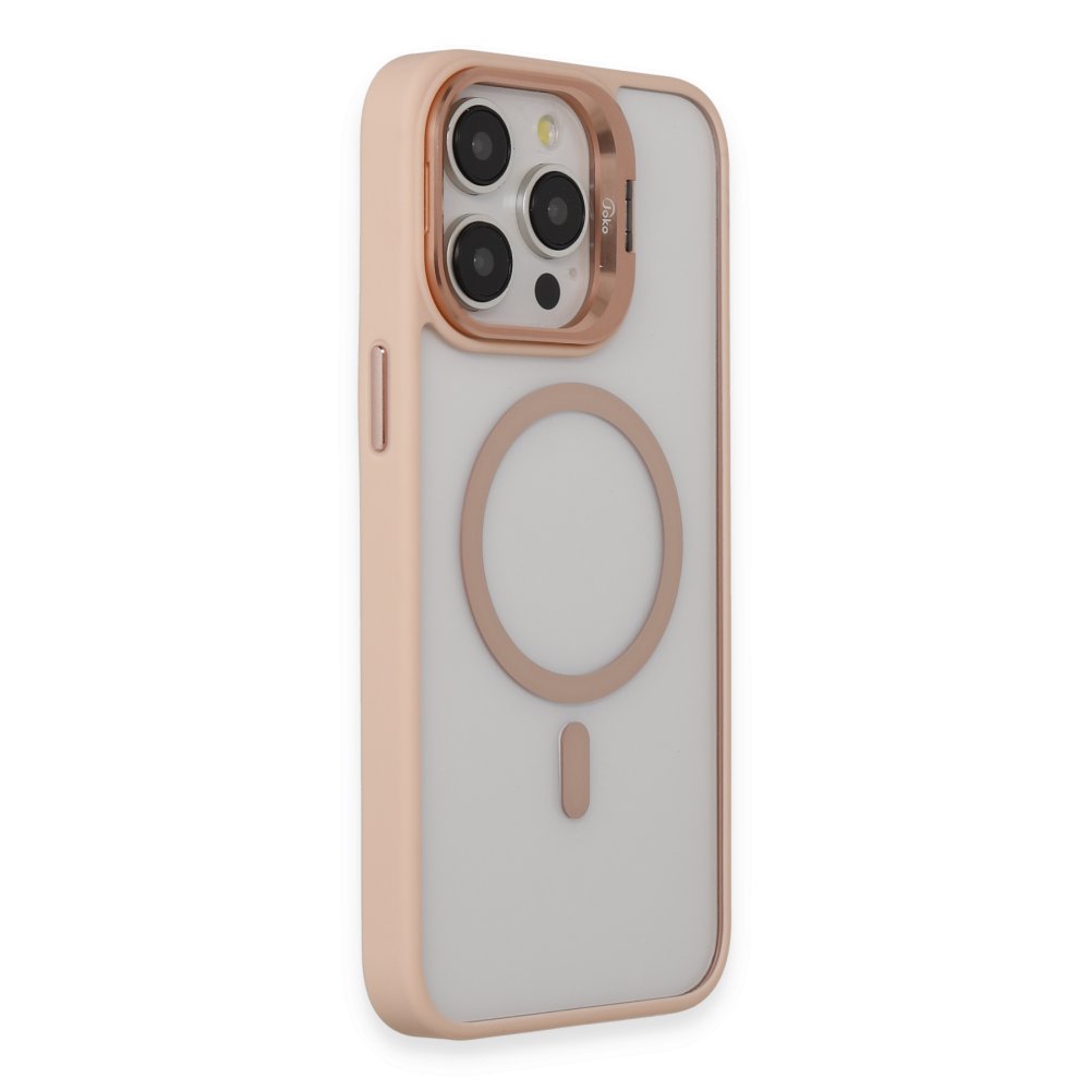 Joko iPhone 14 Pro Max Kılıf Roblox Lens Magsafe Standlı Kapak - Pudra