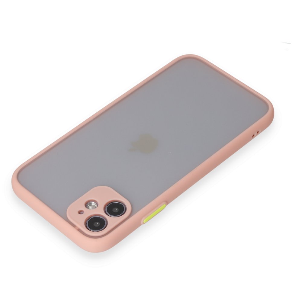 iPhone 11 Kılıf Montreal Silikon Kapak - Pembe iPhone 11 Kılıf Montreal Silikon Kapak - Pembe