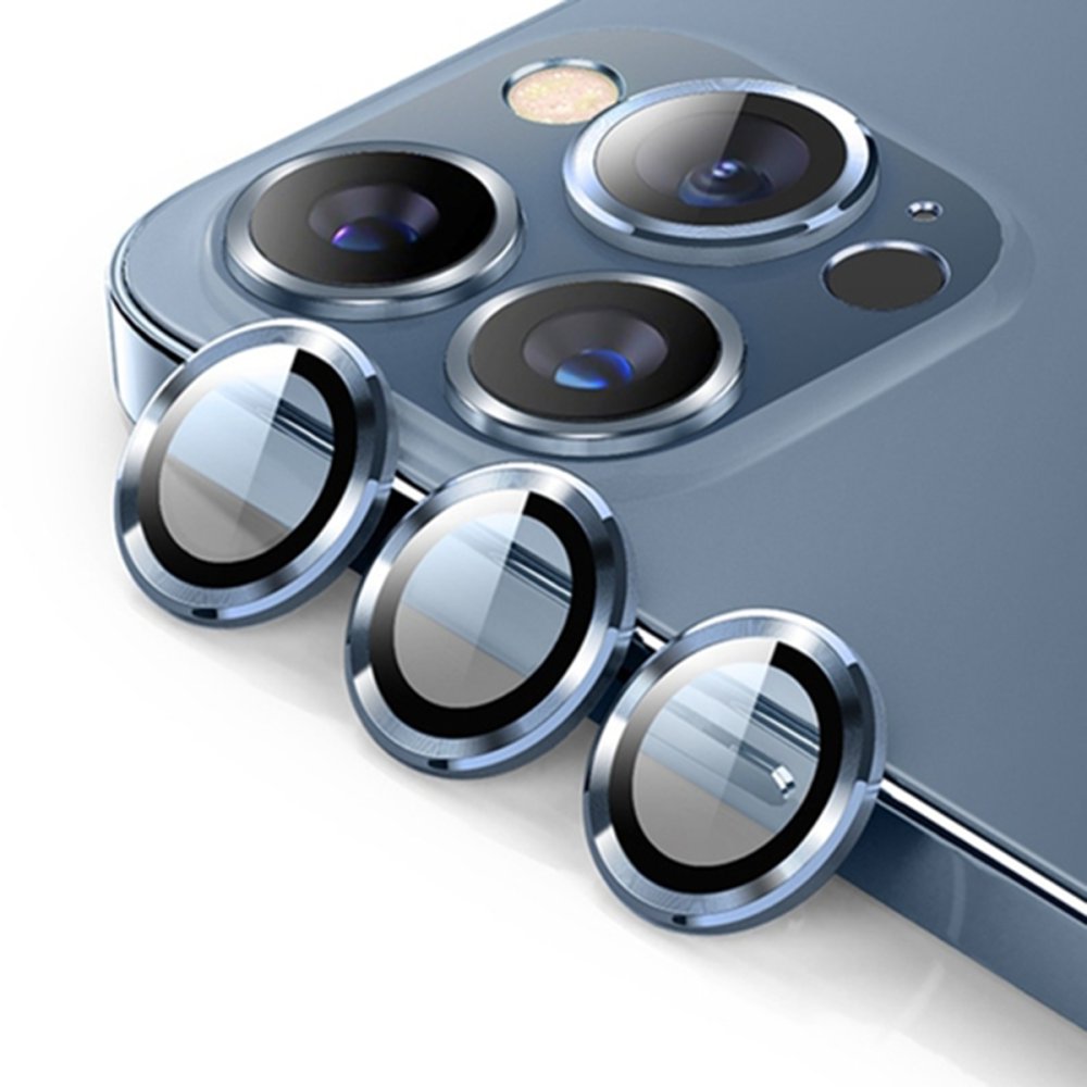  iPhone 12 Pro Max Valdez Metal Kamera Lens - Mavi