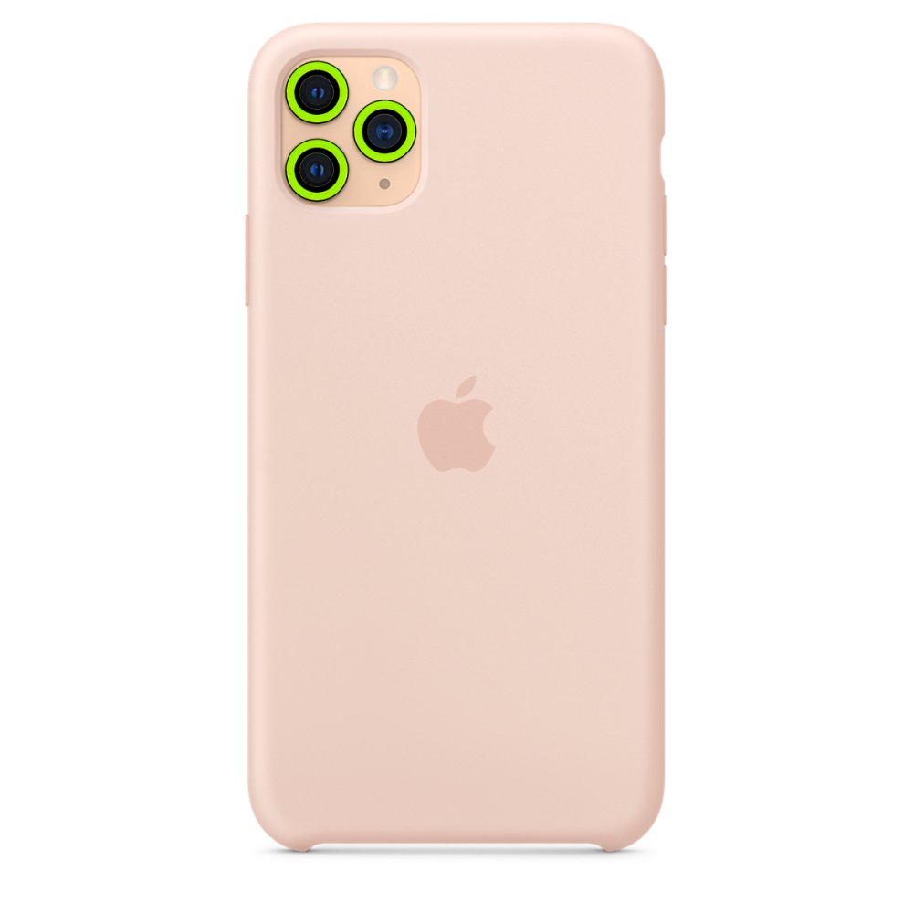  iPhone 11 Pro Max Neon Fosforlu Kamera Lens - Yeşil