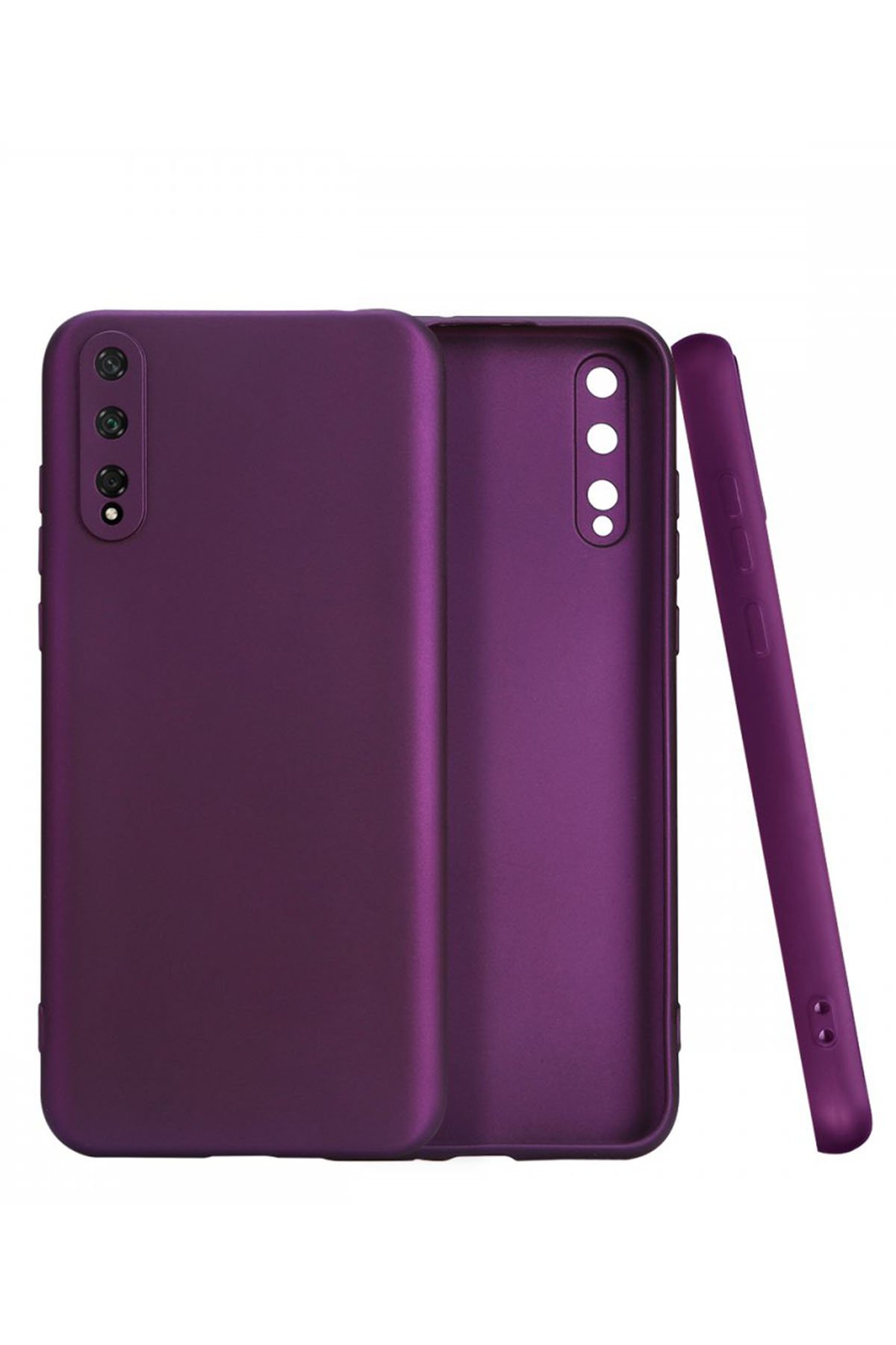 Huawei P Smart S Kılıf First Silikon - Mürdüm Huawei P Smart S Kılıf First Silikon - Mürdüm