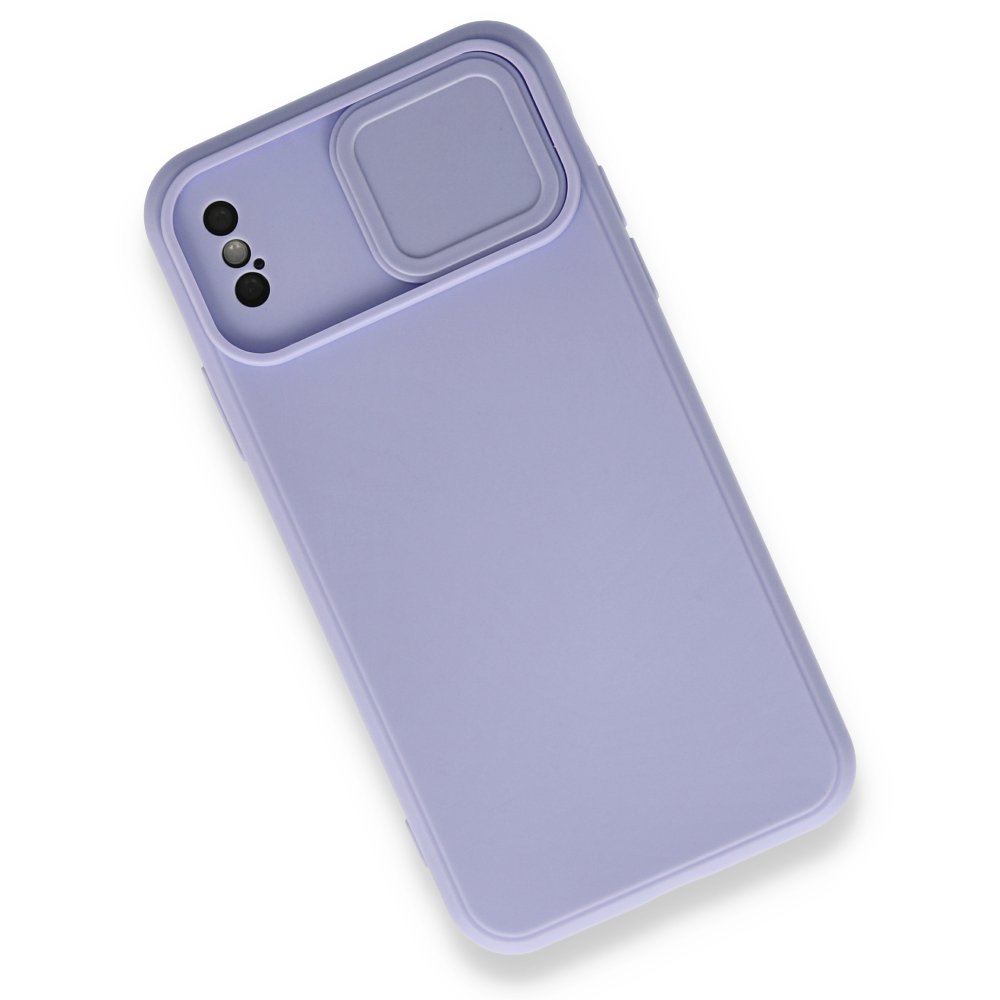 iPhone X Kılıf Color Lens Silikon - Mor  iPhone X Kılıf Color Lens Silikon - Mor