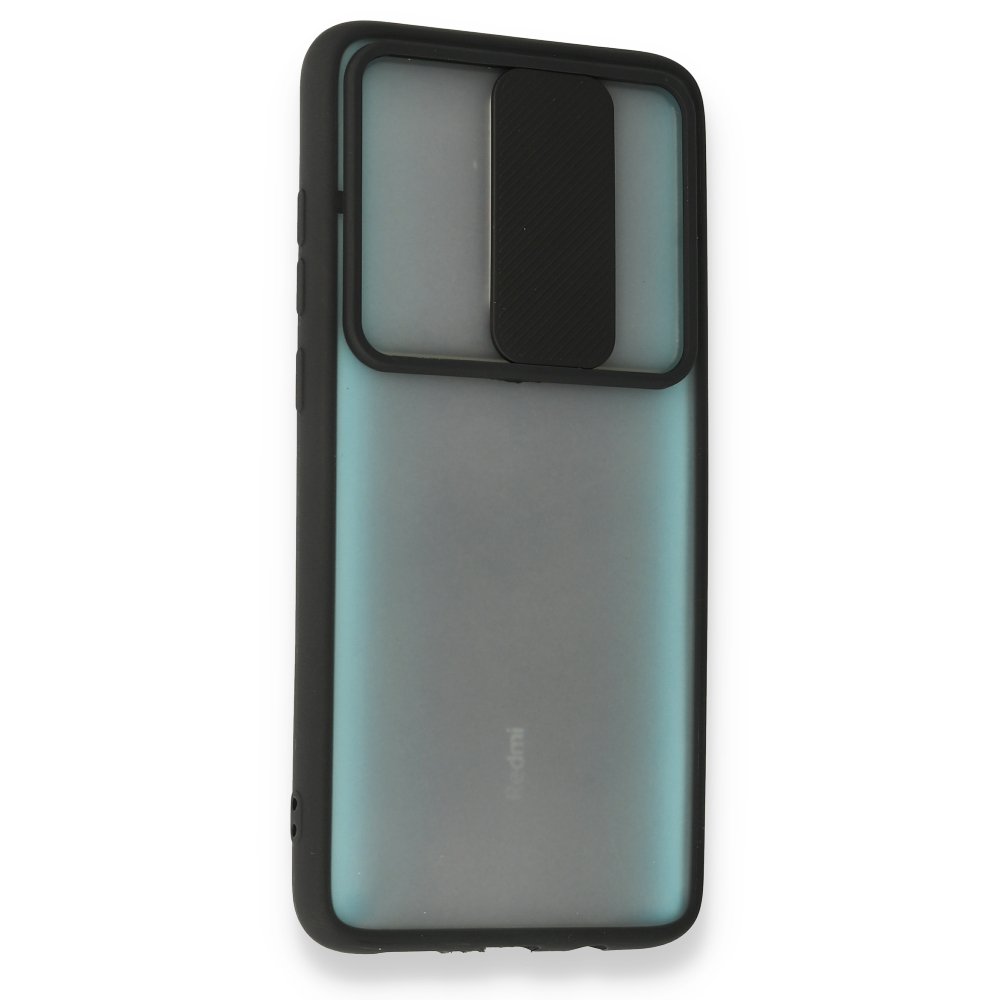 Redmi Note 8 Pro Kılıf Palm Buzlu Kamera Sürgülü Silikon - Siyah