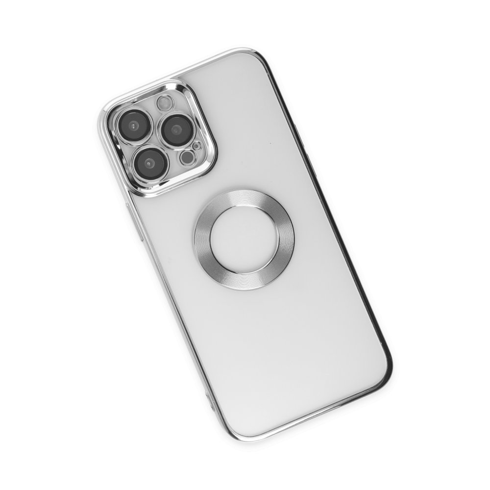  iPhone 14 Pro Kılıf Slot Silikon - Gümüş