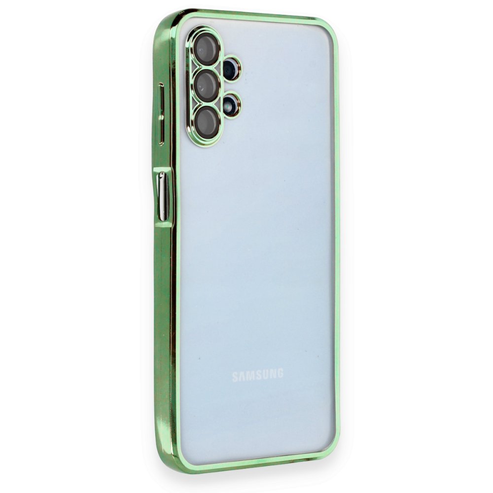  Samsung Galaxy A13 4G Kılıf Razer Lensli Silikon - Yeşil