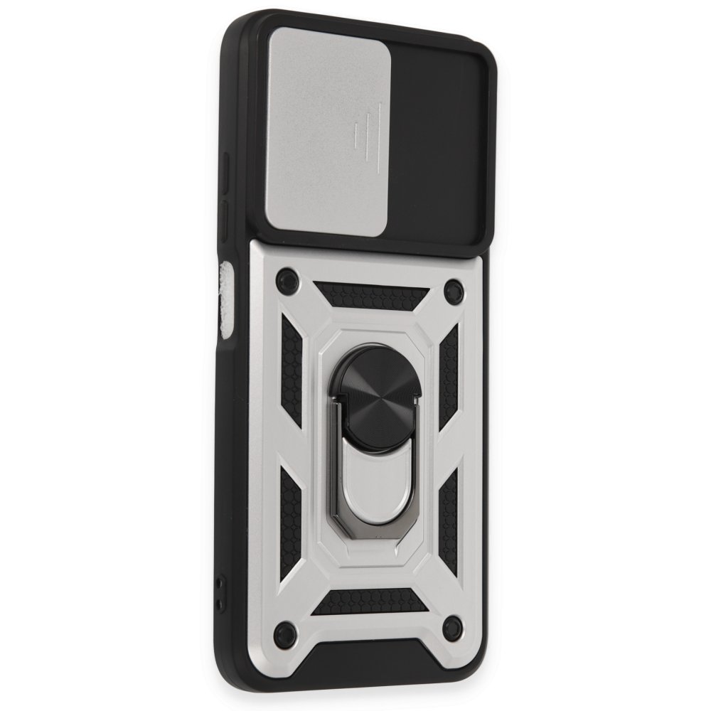 Redmi Note 12S Kılıf Pars Lens Yüzüklü Silikon - Gümüş Redmi Note 12S Kılıf Pars Lens Yüzüklü Silikon - Gümüş