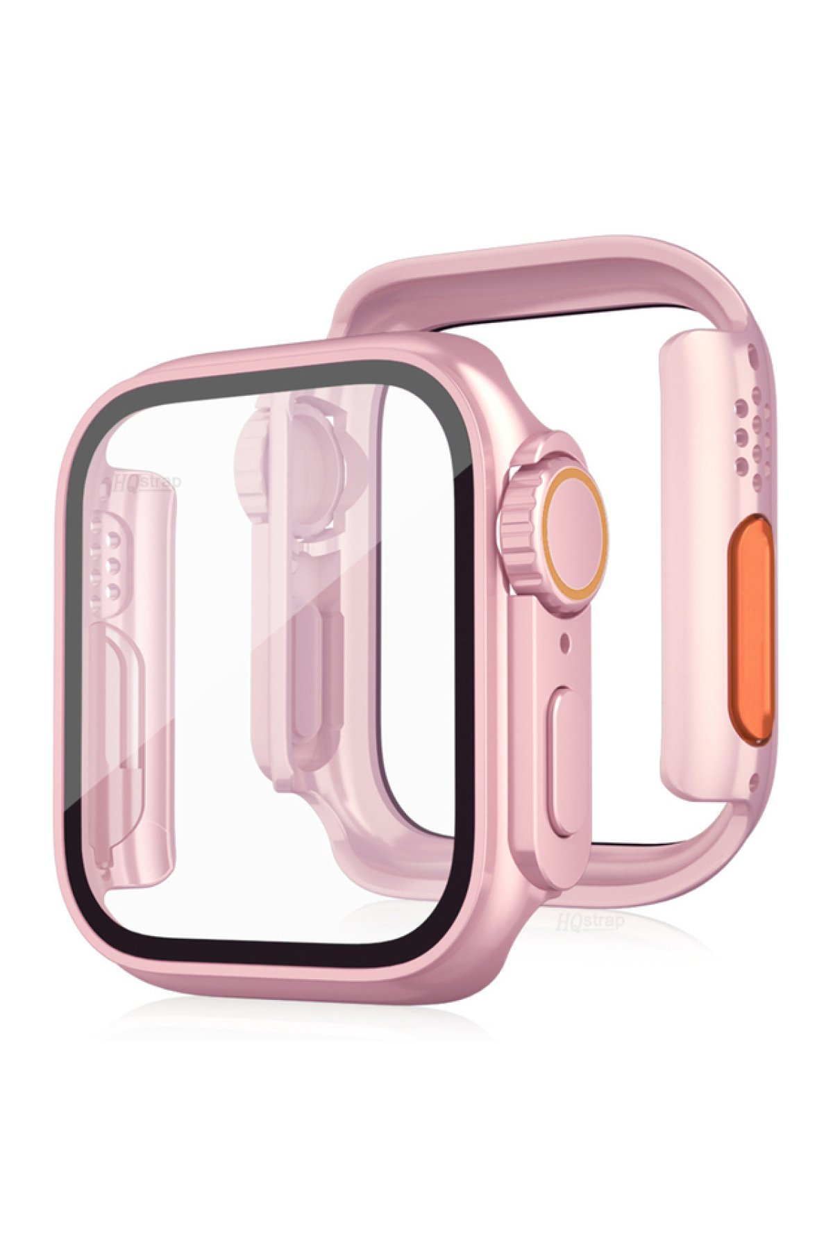  Apple Watch 45mm Watch 49mm Kasa Dönüştürücü ve Ekran Koruyucu - Rose Gold