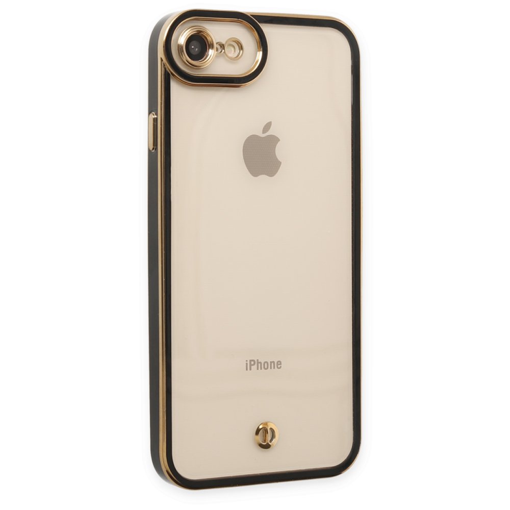  iPhone 8 Kılıf Liva Lens Silikon - Siyah