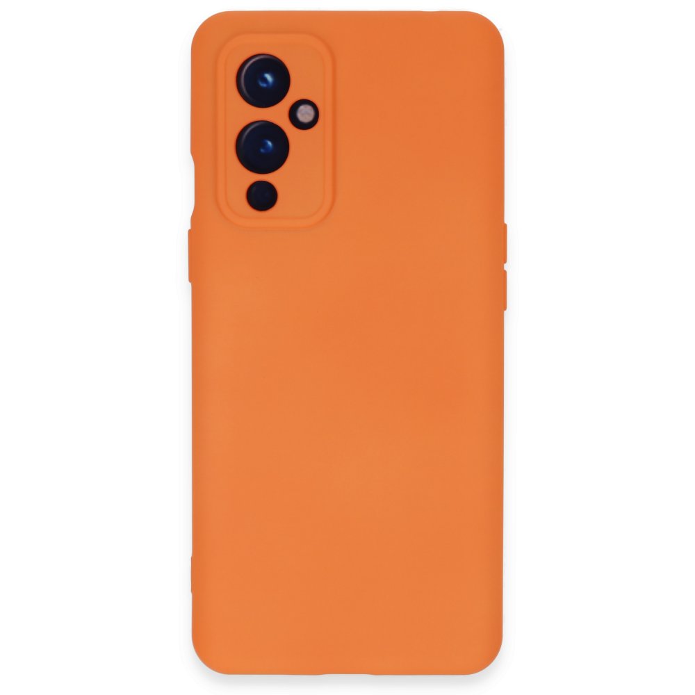 One Plus 9 Kılıf Nano içi Kadife Silikon - Turuncu One Plus 9 Kılıf Nano içi Kadife Silikon - Turuncu