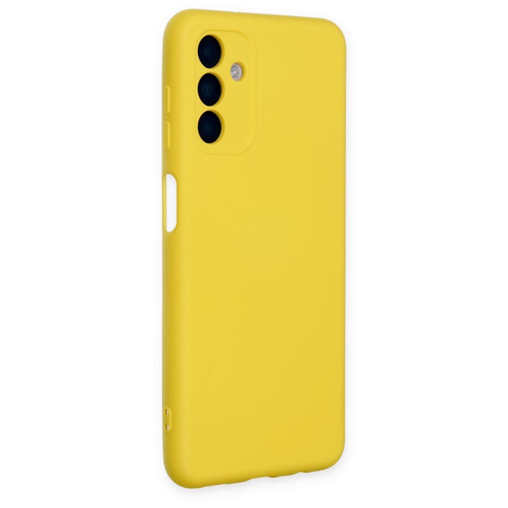  Samsung Galaxy A04S Kılıf Nano içi Kadife Silikon - Sarı