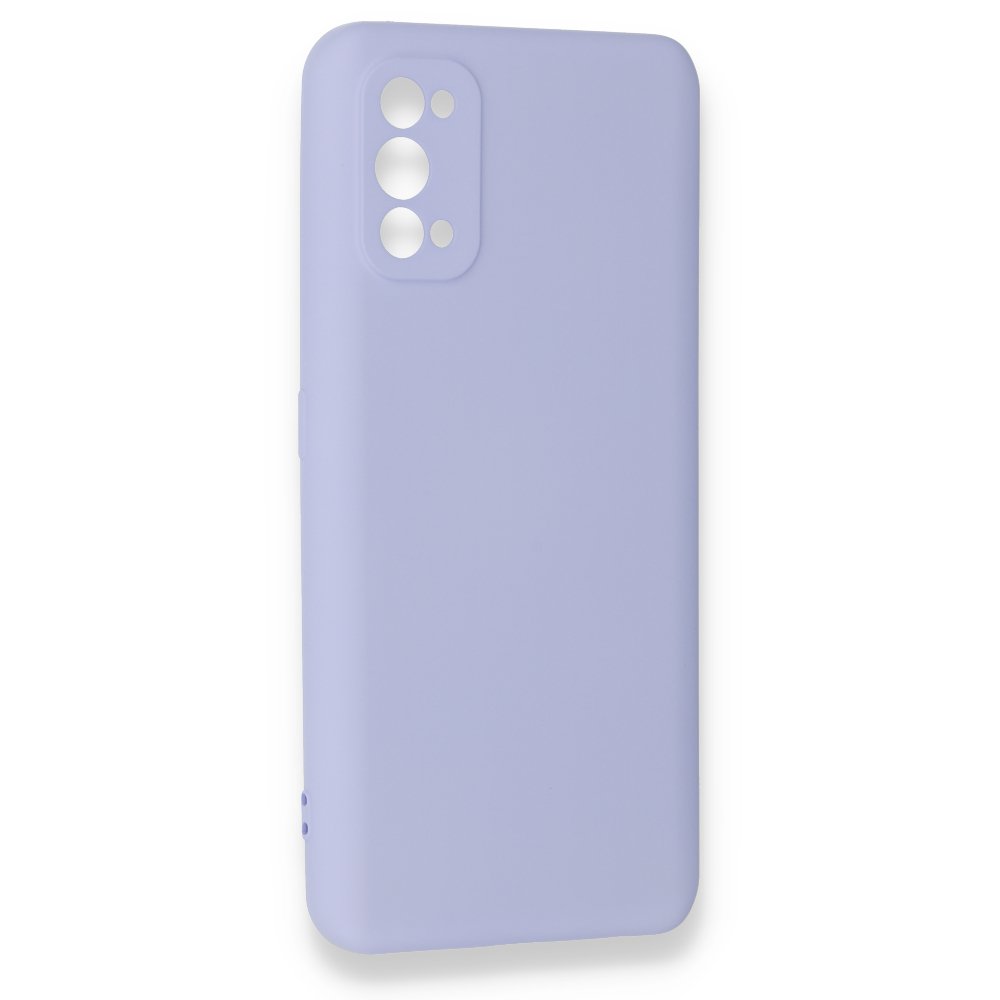 Realme 7 Pro Kılıf Nano içi Kadife Silikon - Lila  Realme 7 Pro Kılıf Nano içi Kadife Silikon - Lila