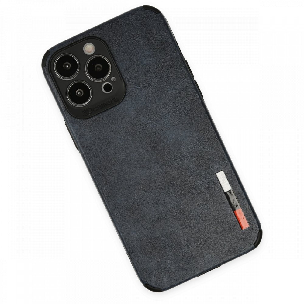  iPhone 13 Pro Kılıf Loop Deri Silikon - Lacivert