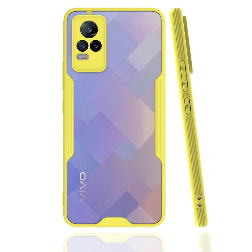  Vivo V21e Kılıf Platin Silikon - Sarı