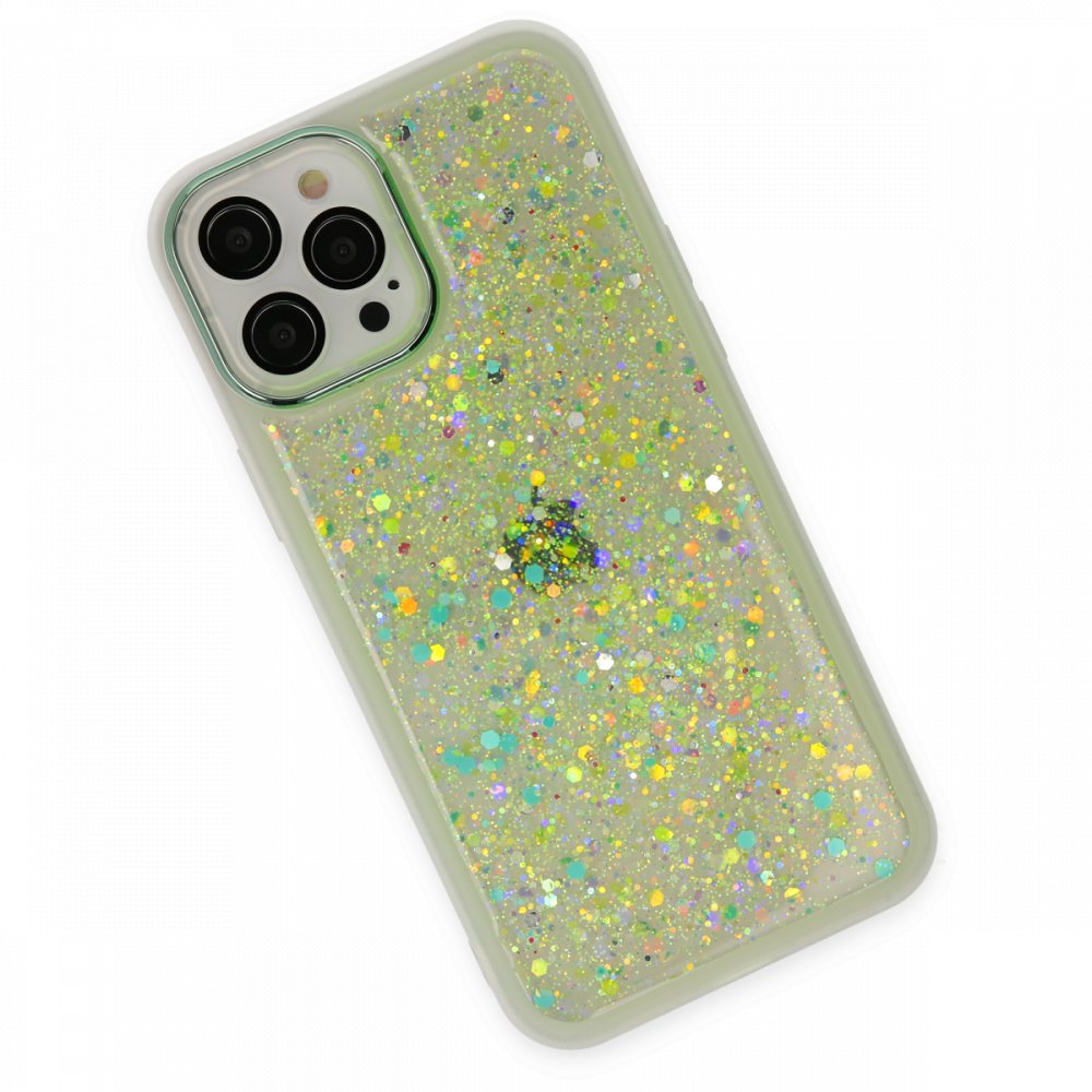  iPhone 12 Pro Max Kılıf Neon Light Silikon - Yeşil