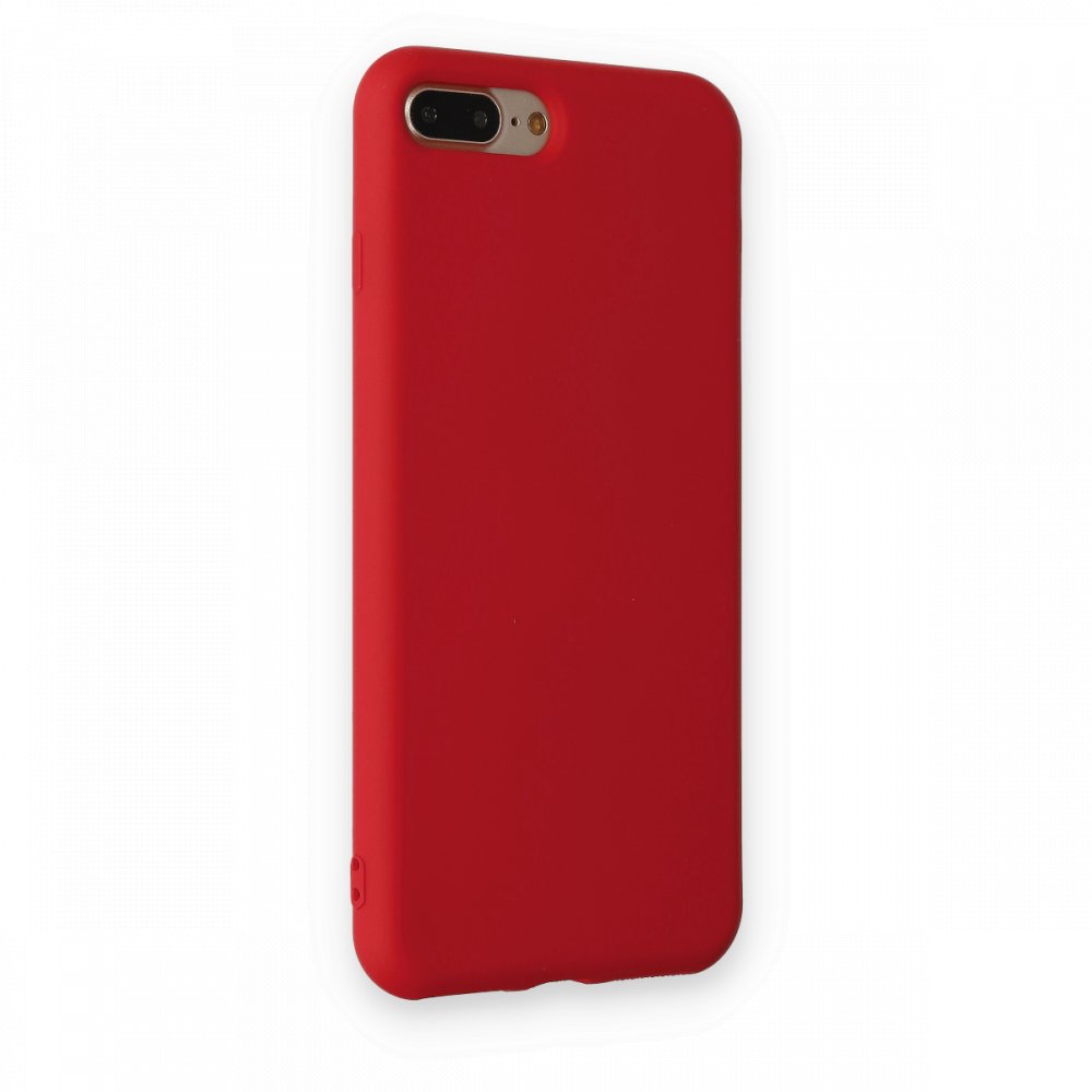 iPhone 8 Plus Kılıf Nano içi Kadife Silikon - Kırmızı iPhone 8 Plus Kılıf Nano içi Kadife Silikon - Kırmızı