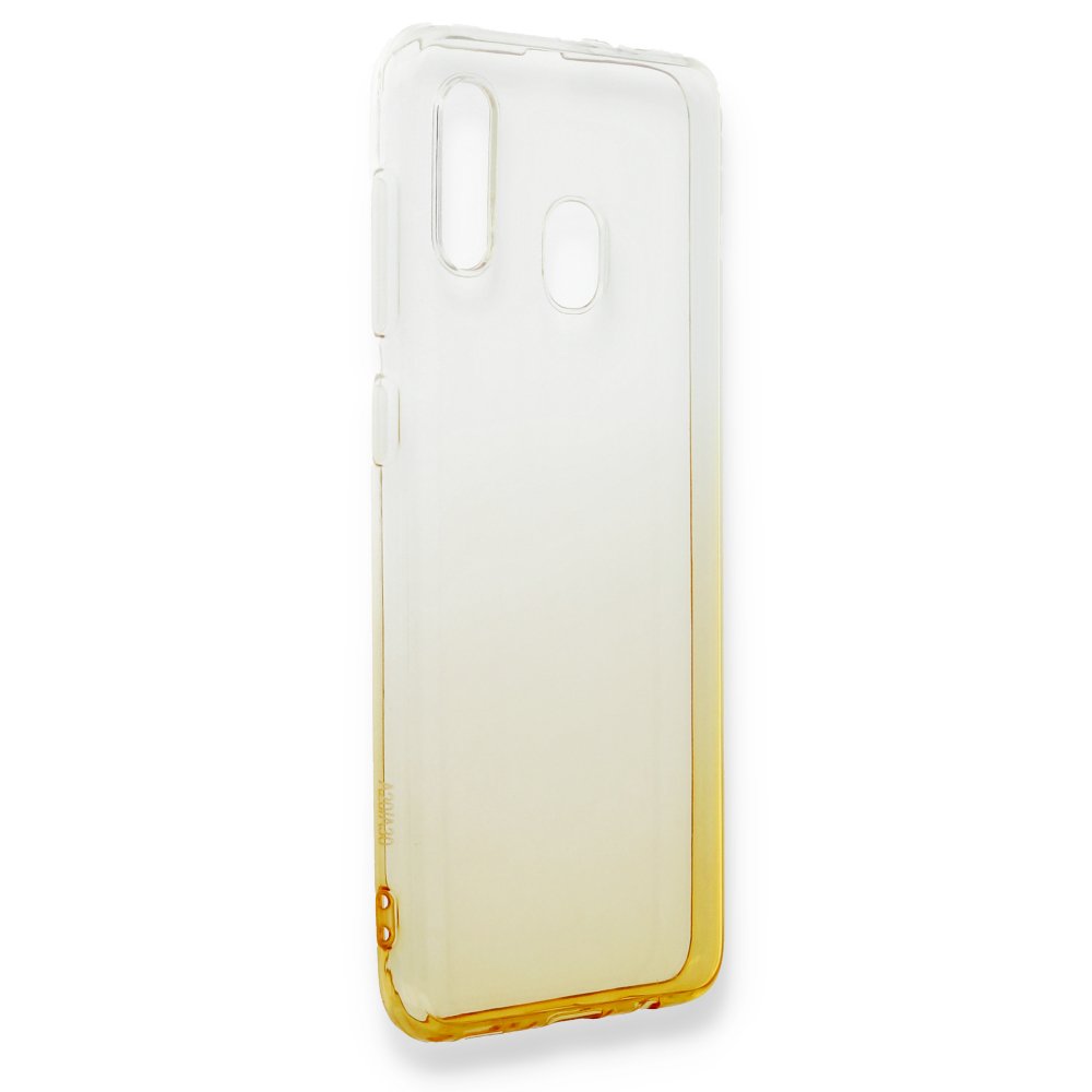  Samsung Galaxy A10 Kılıf Lüx Çift Renkli Silikon - Sarı