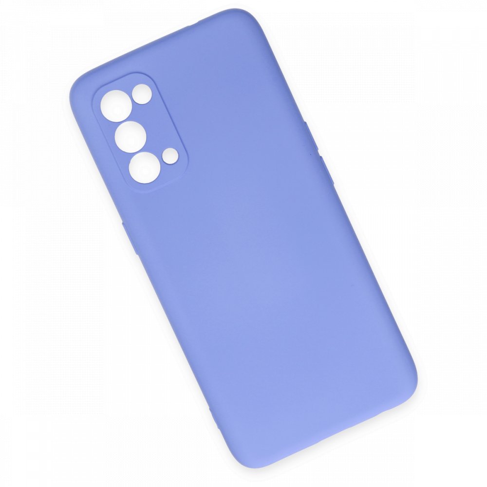 Oppo Reno 5 Kılıf Nano içi Kadife Silikon - Lila  Oppo Reno 5 Kılıf Nano içi Kadife Silikon - Lila