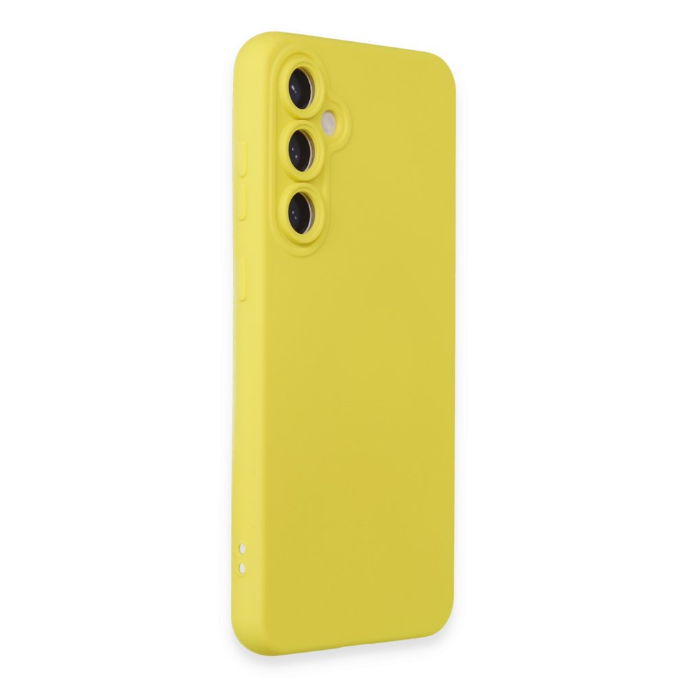 Samsung Galaxy S24 Kılıf Nano içi Kadife Silikon - Sarı Samsung Galaxy S24 Kılıf Nano içi Kadife Silikon - Sarı